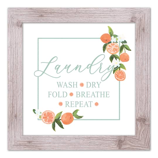 Citrus Laundry 16" x 16" Western White Framed Print